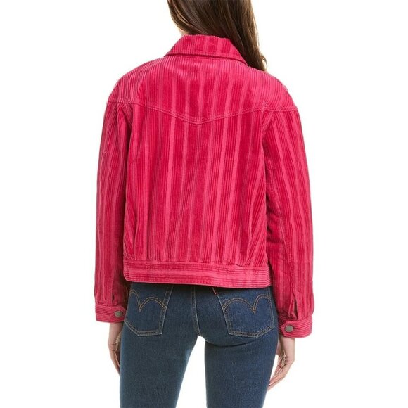 Cabi Cheeky‎ Topper Pink Corduroy Jacket #4124 Long Sleeve Button Front Women XS - Picture 2 of 12